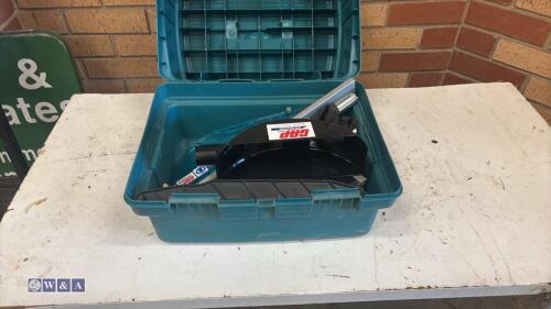 Box of MAKITA flip saw guards c/w case