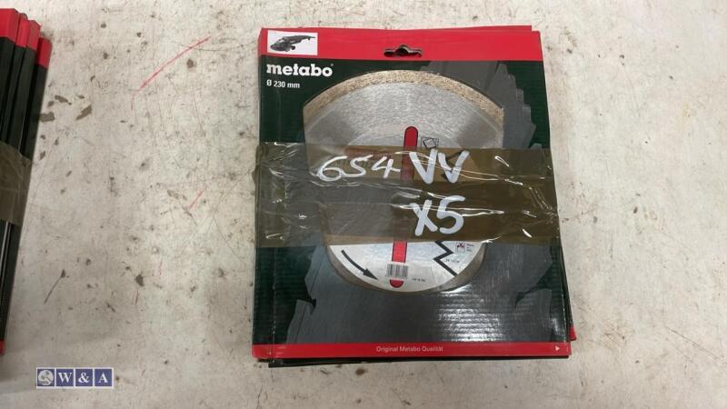 5 x METABO 230mm classic cutting blades