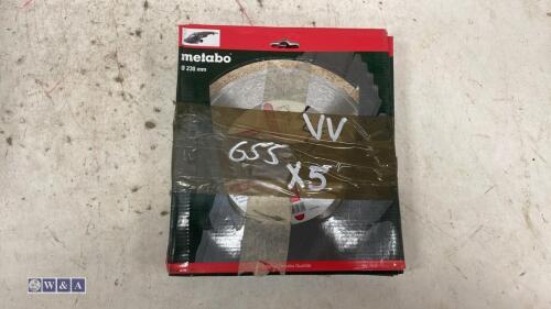 5 x METABO 230mm classic cutting blades