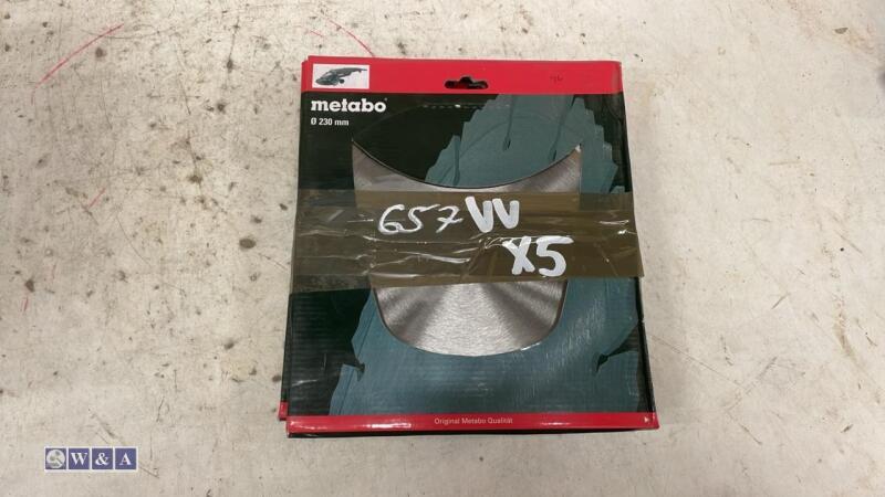 5 x METABO 230mm classic cutting blades