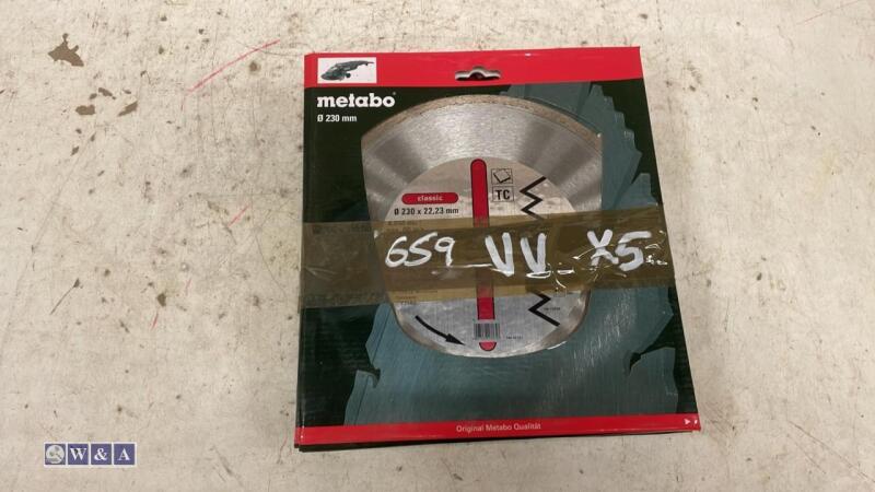 5 x METABO 230mm classic cutting blades