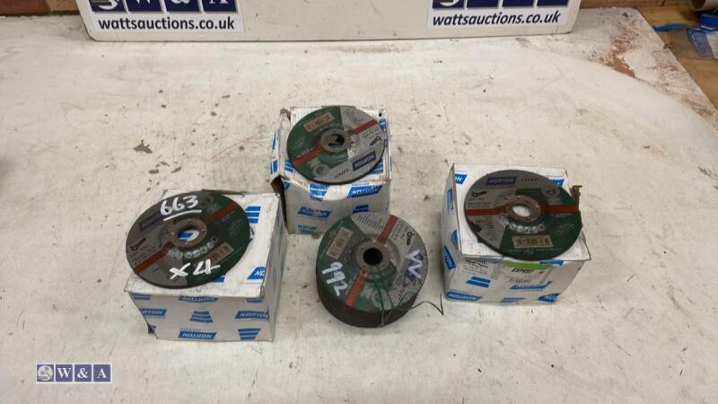 Quantity of cutting discs & 3 x Boxes of NORTON cutting discs