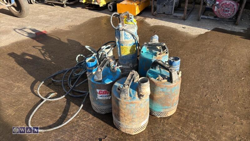 5 x 110v submersible water pumps