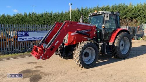 MASSEY FERGUSON 5465 DYNA 4 tractor c/w MF 965 Q-fit front loader, front linkage, loader joystick control, 3 x spool valves, A/c, air seat, F/R shuttle, (YN58KHZ)