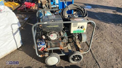 DIBO diesel driven hot & cold pressure washer (3000 psi) c/w hose