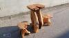 Driftwood table c/w 2 x stools