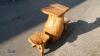 Driftwood table c/w 2 x stools - 2