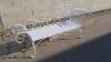 Ornate iron chaise lounge (white) - 2