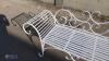 Ornate iron chaise lounge (white) - 7