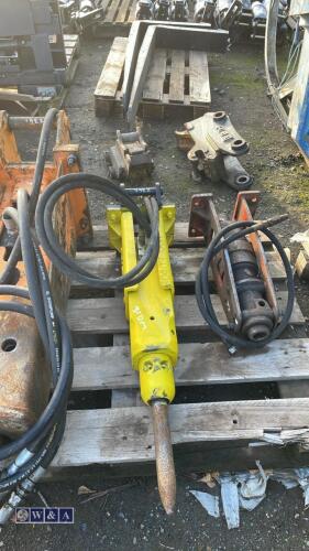 INDECO hydraulic machine breaker c/w lines (30mm pins)