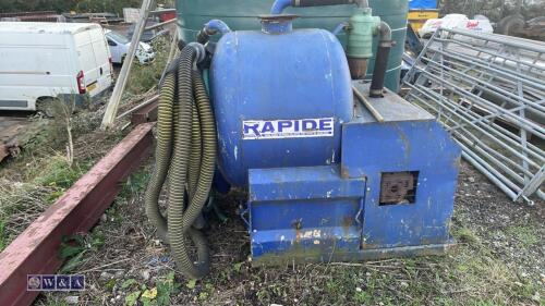 RAPIDE portable toilet pump unit / mild steel tanker c/w HONDA electric start engine & hoses