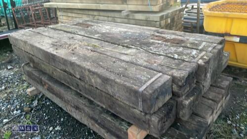 10 x hardwood railway sleepers