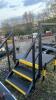 2-tread adjustable steps c/w platform & handrail