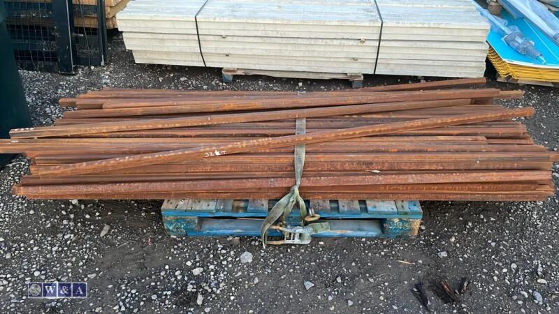 Pallet of metal box sections