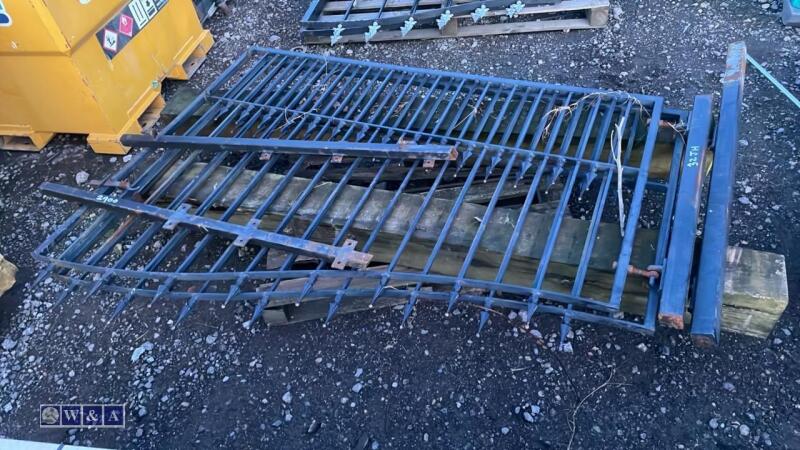 2 x metal gates & woodposts (approximately 4.2m opening)