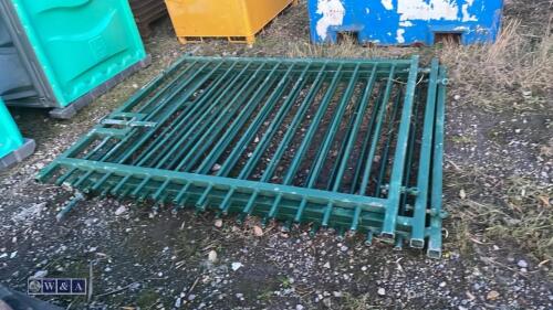 3 x metal gates (green)(approximately 3m opeinging each gate)