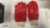 PVC knit wrist protective gloves, dipped coating (red) - 6