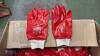 PVC knit wrist protective gloves, dipped coating (red) - 3