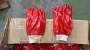 PVC knit wrist protective gloves, dipped coating (red) - 4