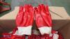 PVC knit wrist protective gloves, dipped coating (red) - 4