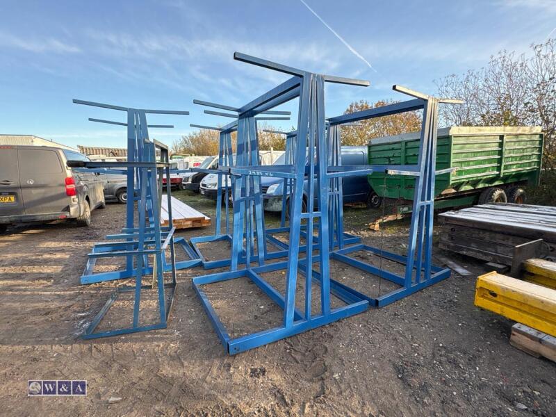 6 x steel racks (blue)