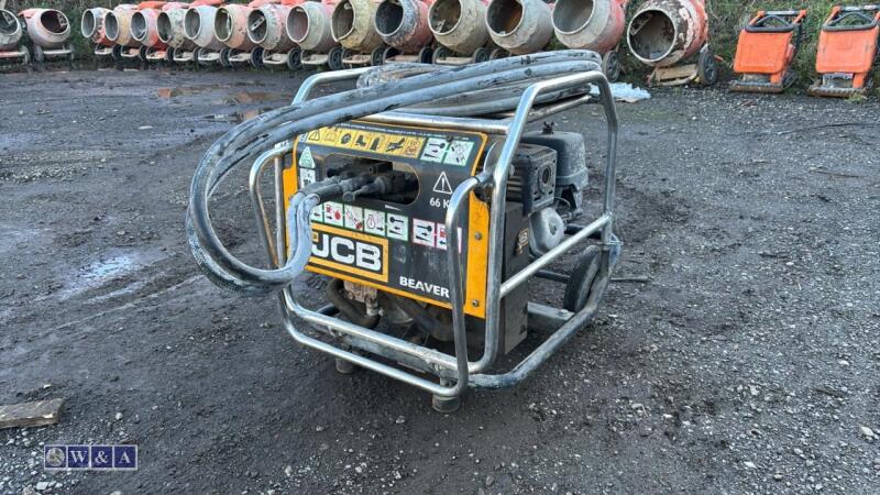 JCB BEAVER petrol hydraulic power pack c/w hoses