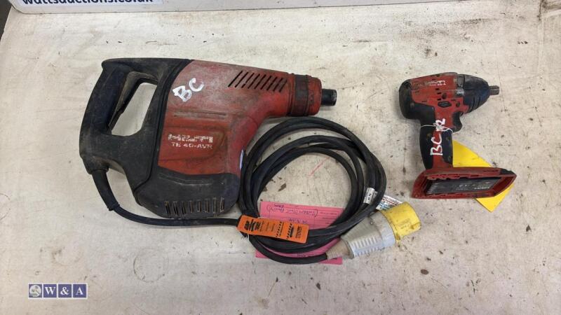 HILTI TE40 breaker & SIW22A cordless impact wrench