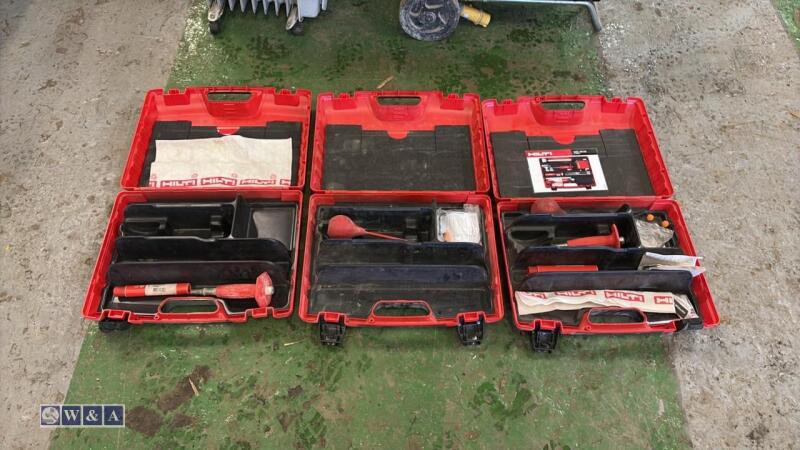 3 x HILTI plastic tool cases