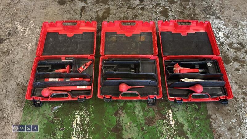 3 x HILTI plastic tool cases