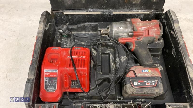 MILWAUKEE cordless impact wrench c/w case