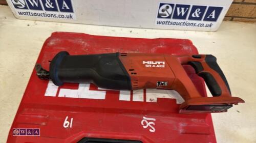 HILTI SR4-A22 22v cordless reciprocating saw c/w case