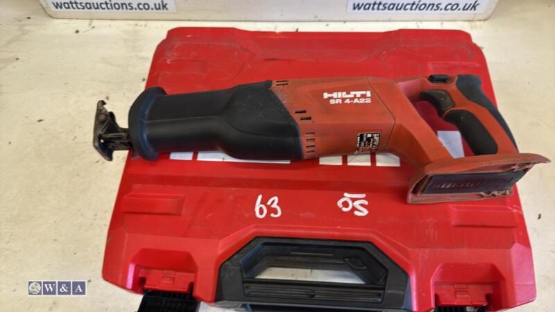 HILTI 22v cordless reciprocating saw c/w case