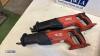 2 x HILTI SR4-A22 22v cordless reciprocating saws c/w case - 2