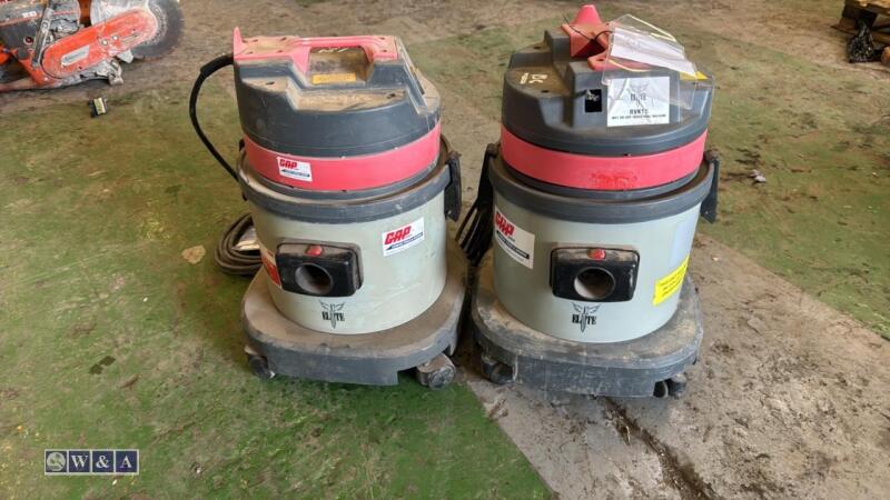 2 x NUMATIC 110v wet/dry vacuums