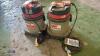 2 x NUMATIC 110v wet/dry vacuums - 2