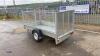 8 x 4 single axle trailer c/w mesh sides & ramp door (unused) - 3