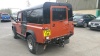 1999 LANDROVER DEFENDER 110 2.5 tdi (T349 TBB) (MoT 1st November 2021)(Orange/Black) (s/n SALLDHA67WA151110) (V5, MoT, Service history & Invoice file in office) (Spare key/locking wheel nut in office) - 7