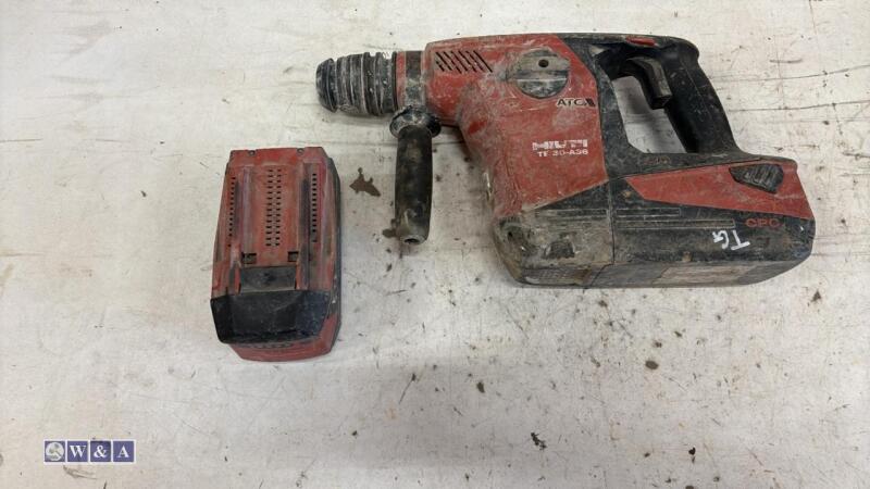 HILTI TE30-A36 36v SDS drill c/w 2 x batteries