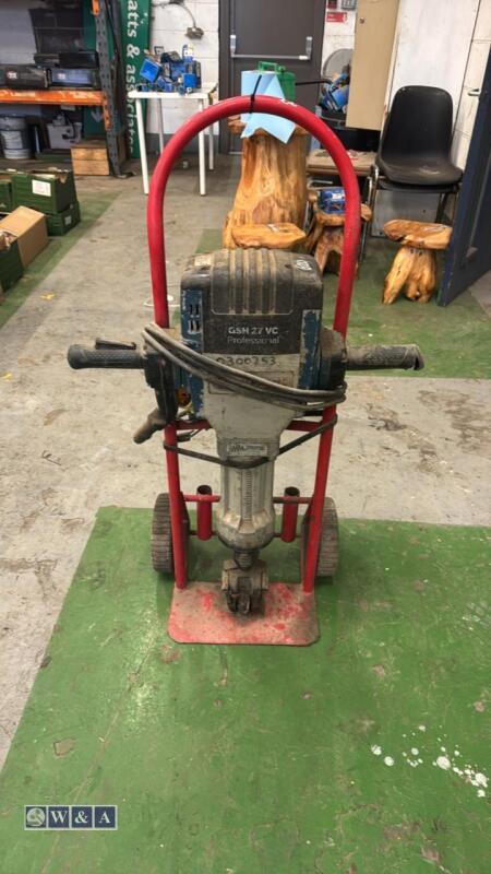 BOSCH GSH27VC 110v upright breaker c/w trolley