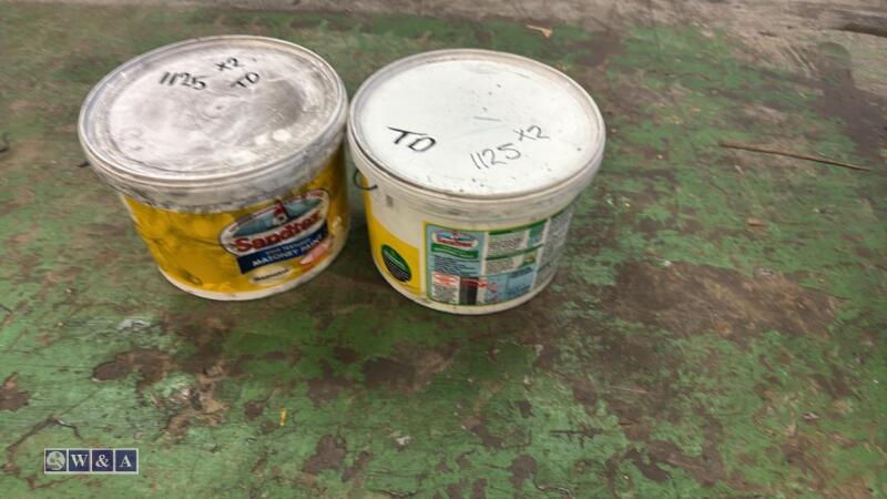 2 x tubs of masonry paint