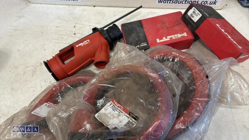 HILTI spares including WCS water collector system & TE DRS-Y dust removal system & SMD57 screw magazine