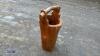 Polished wooden bucket c/w handle - 2