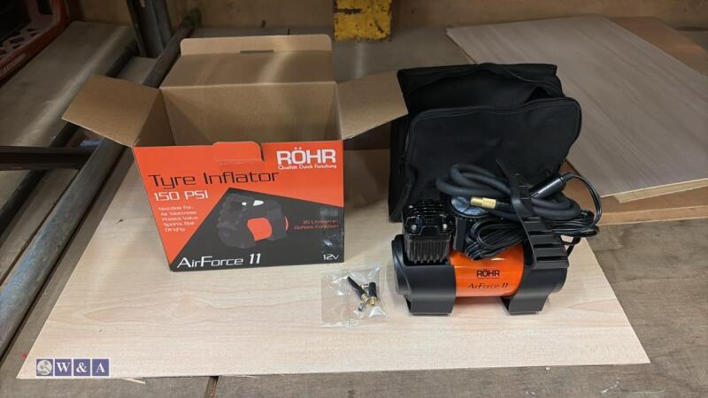 ROHR AIRFORCE 11 12v tyre inflator (unused)