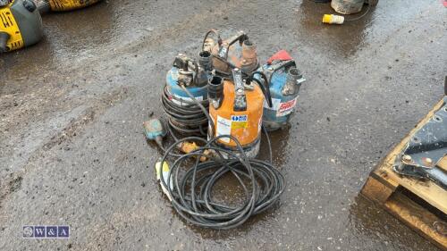 4 x 110v submersible pumps