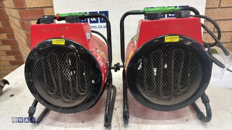 2 x CLARKE DEVIL 700S 240v fan heaters