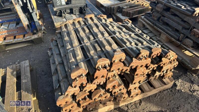 Pallet of rubber track pads