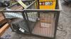 2 x steel mesh wheeled crates - 2