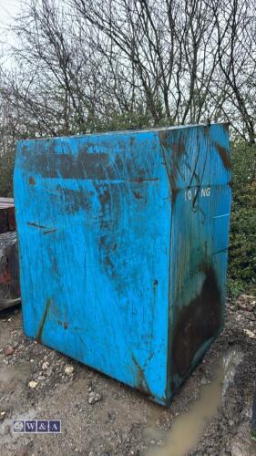 Large metal recycling bin