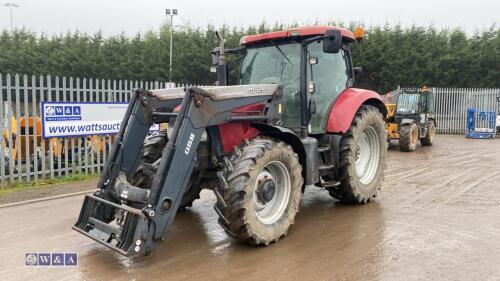 CASE MAXXUM 115 4wd tractor c/w Quickie Q58 loader, twin assister rams, 3 x spool valves, loader joystick controls, F/R shuttle, air seat, air con (VX60 GNN)(V5 in office)