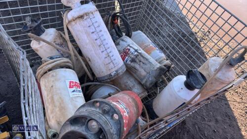 Stillage of dust suppression bottles